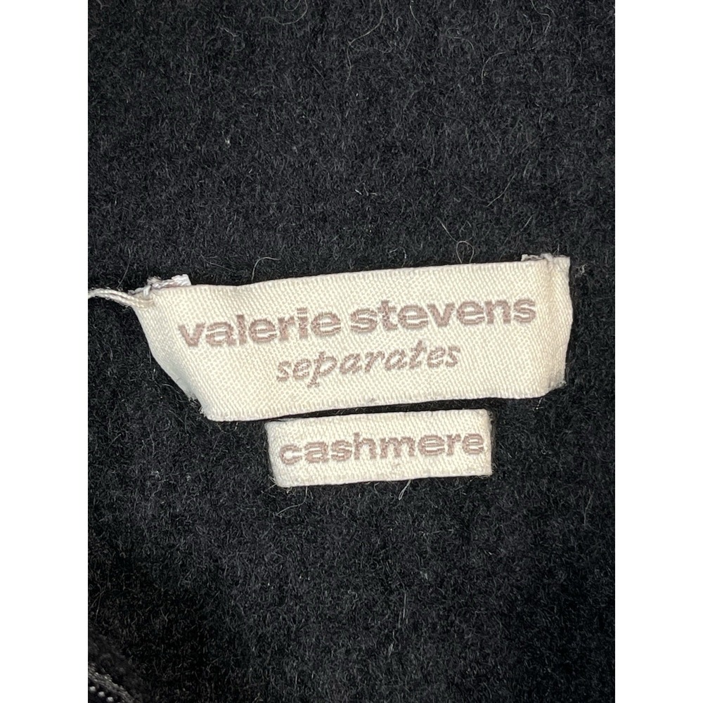 Valerie Stevens 2 Ply Cashmere Black Wide Scoop Neck Bow Detail Sweater Kids